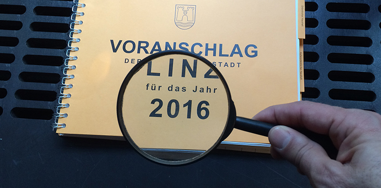 Der Budget-Voranschlag der Stadt Linz für 2016 weist für die Kommunikations- und Marketingabteilung eine enorme Steigerung auf.